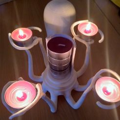 1.jpg STL file Candle holder octopus・Template to download and 3D print, Sceadugenga