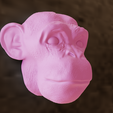simple-monkey-head-2.png Настенное крепление для головы обезьяны, криптообезьяна NFT stl файл 3d печати