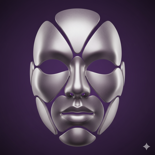 futuristic mask STL, cyberpunk mask STL, superhero mask STL, 3D printed mask, lightweight mask STL, wolf mask STL, armored mask STL, mask file, villain mask STL, cracked mask STL, cosplay face mask STL, beast mask STL, printable mask, antihero mask STL, c