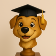 BCO.9b1b1fc3-9248-4a69-b14b-7e479ffbf4ac.png 🏆 Trofeo de Graduación Infantil - Cabeza de perro con Birrete 🎓🐶