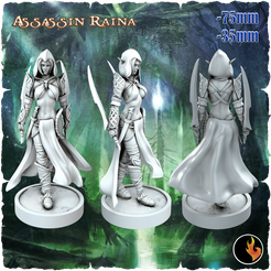Raina.png 3D file Raina - Fantasy Elf Girls STL Vol 1・Model to download and 3D print