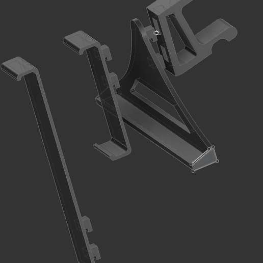 Phone holder for Megane 2 / Megane 2 CC 3D model