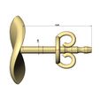 Bent-leaf-Stud-earring-07.jpg Simple twisted leaf stud earring 3D print model