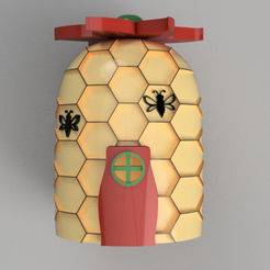 casita-hadas-abejas-jardin.png Datei STL Bienenhausentwurf für den Garten・Modell für 3D-Druck zum herunterladen