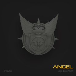 angel1.png STL file PLAIN ROUND JUDGE SHIELD・3D printer design to download