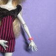 IMG_4204.jpg Monster High Basic doll + Frightfully Tall 3 striped bracelet replacement