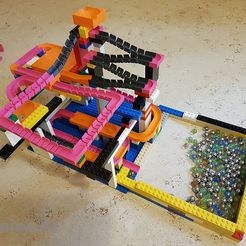 jtronics_3dprint_marblerun_08.jpg STL file Marble Run Building Block Brick - Set STARTER・3D printing design to download