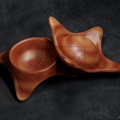 Round-Bowl-with-Square-Base-V1-©.jpg Fichier 3D Bol rond à base carrée V1 - Fichiers CNC pour le bois (STL)・Modèle pour impression 3D à télécharger