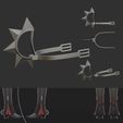 Boothill_spurs.jpg Honkai Star Rail Boothill accessories printable STL files pack