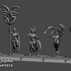render-demonette.png 3D file Lesser Demons of Temptation・Template to download and 3D print