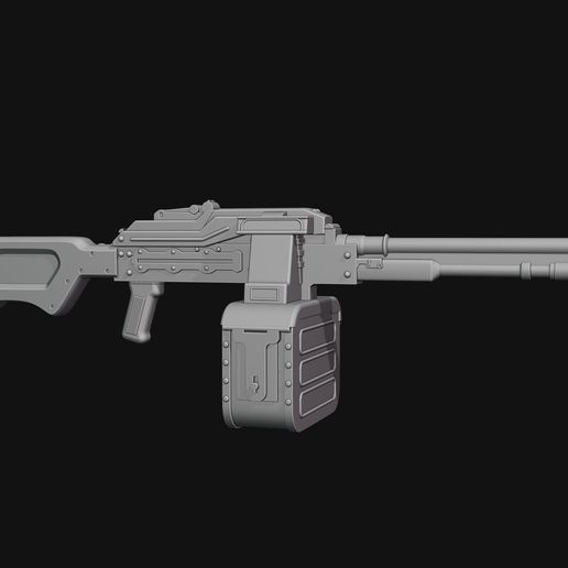PKM Machine Gun – 3D Print Ready Model