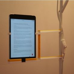 defe802ff0bb5c3f78ad78023b48d16d_preview_featured.jpg Archivo STL gratis iPad mini soporte para IKEA NO lámpara de pie (o cualquier tubo de 15.5mm)・Plan para descargar y imprimir en 3D, kumekay