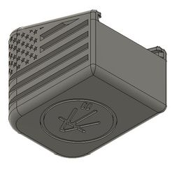 USA2.jpg STL file BASEPLATE GLOCK USA (MAGAZINE STUB)・3D printing model to download