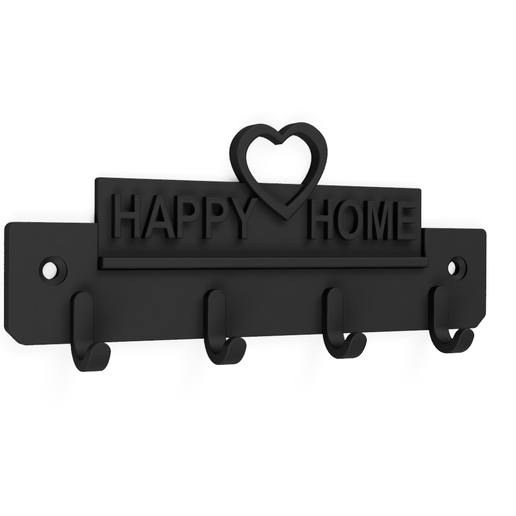 Wall Key Holder - Happy Home - Minimal Modern Design