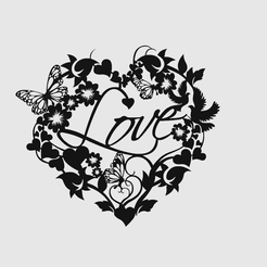 LOVE-HEART-2D.png Fichier STL Amour Cœur 2 D・Modèle à télécharger et à imprimer en 3D