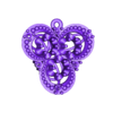 stl 2.stl Royal Floral Clover Pendant - 3D Printable Jewelry STL - Iced Out Trefoil Charm