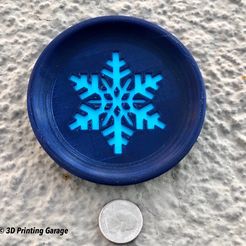 coaster-winter-2.JPG Fichier STL gratuit Sous-verre Hiver (Flocon de neige)・Design pour imprimante 3D à télécharger