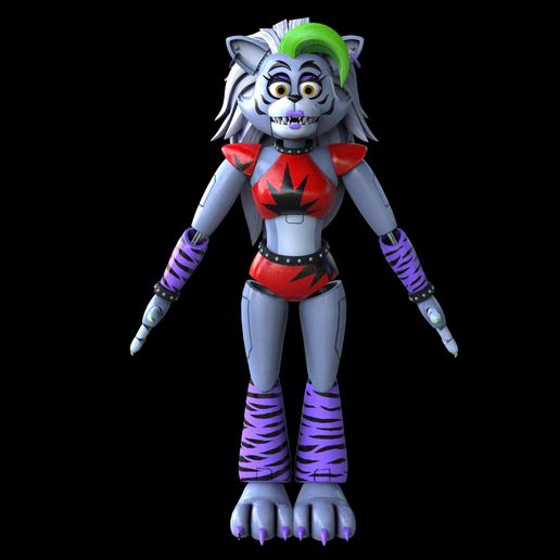 🎭 FNAF Glamrock Roxanne Security Breach Full Body Wearable Costume with ...