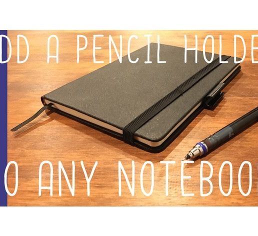 Pen holding tab for any pen/pencil and any notebook/notepad