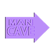 ManCave.stl Man Cave Arrow Sign