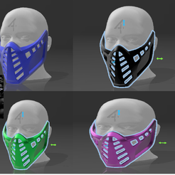 clasic-mask-2.png Archivo STL Mortal kombat classic mask ninjas・Diseño para descargar y imprimir en 3D