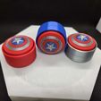 486207593_10162707752769548_1419510161094310177_n.jpg Captain America Clicker Fidget and Keychain