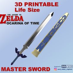 Cover-Cults3d.jpg 3D file MASTER SWORD from Zelda Ocarina of Time (Life Size)・3D print design to download, Nerd_Maker_Engineer