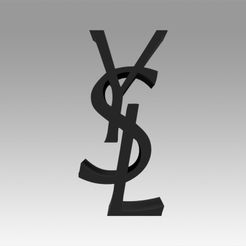 1.jpg STL-Datei Yves Saint Laurent logo・3D-druckbares Modell zum herunterladen