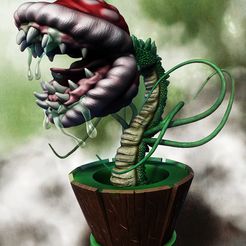 Creepy-Plant-artwork.jpg 3D file Creepy Dragon Plant・3D printable model to download