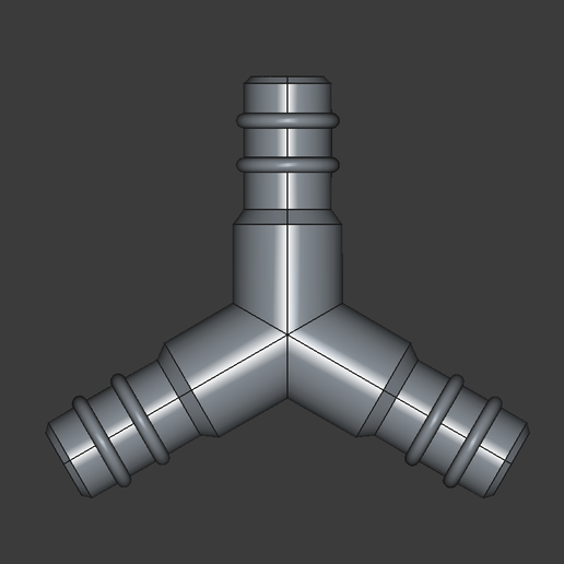 12mm Y-Joint Hose Connector – 3D Printable