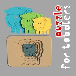 sheep.jpg Archivo STL Oveja - animal rompecabezas multicapa para niños pequeños・Modelo para descargar y imprimir en 3D, kozakm