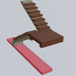 Stair-Nontextured-2.png STL file Stair Version 1 NONTEXTURED・Template to download and 3D print, fikrizarif