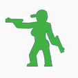 Hat Female Akim Loose.png STL file Hat Femme With Two Pistols Meeple・3D printer model to download