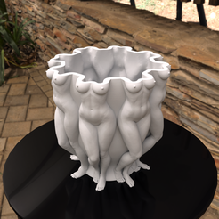 Sexy-woman-body-pot-planter.png STL file Sexy woman body pot planter・Template to download and 3D print
