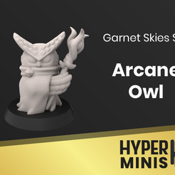 Arcane-Owl.png STL file Chibi Arcane Owl・Model to download and 3D print, HyperMiniatures
