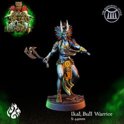 Ikal,-Bull-Warrior.jpg Archivo 3D Ikal, Guerrero del Toro・Diseño imprimible en 3D para descargar