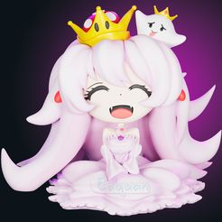 Princess_King_Boo_1_by_edquan.jpg 3D file Princess king boo by mario bross・Model to download and 3D print