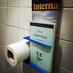 IMG_20171123_150545.jpg Free STL file Toilet Paper and Book Holder・3D printable model to download
