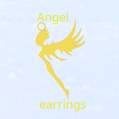 earrings STL file Angel earrings・3D printing design to download