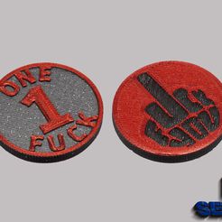 1.jpg STL file The One Fuck Token, Your Last Fuck to Give.・Design to download and 3D print