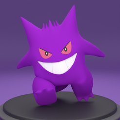 0020000.png Free OBJ file Gengar・3D print design to download
