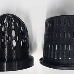ComparacionConCanastaInyectadaN°8.jpeg Fichier STL Panier hydroponique 80mm N°8 (avec filetage)・Plan pour imprimante 3D à télécharger
