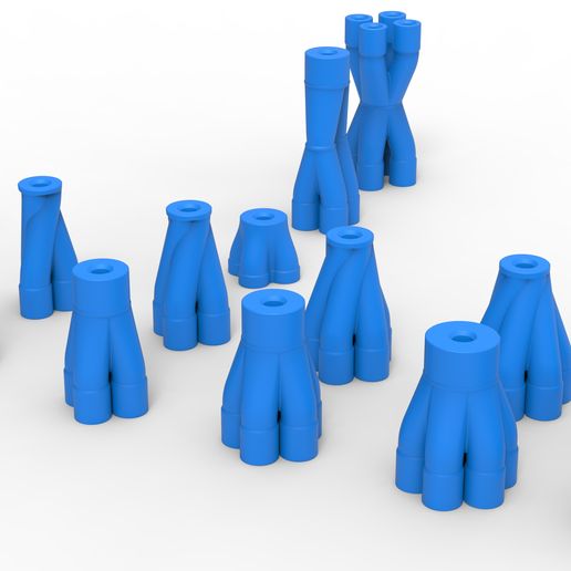 Exhaust Merge collector Set Scale 1:25