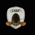 common-carp-3.png head trophy COMMON CARP (CYPRINUS CARPIO)open mouth statue 2 detailed texture for 3d printing