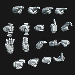 NewCanvas2.jpg 3D-Datei Gepanzerte Hände und Arme・Design für den 3D-Druck zum Herunterladen, Red-warden-miniatures