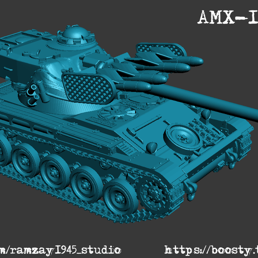 amx 🪖 AMX-13 (SS.11) French coldwar light tank 1:100・ STL File