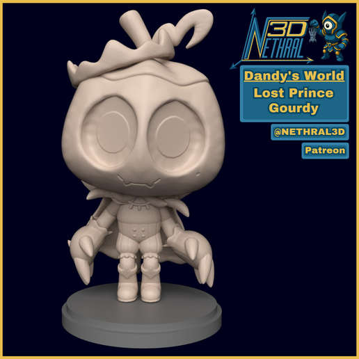dandy-s-world-skin-lost-prince-gourdy-3d-file-for-3d-printing-cults