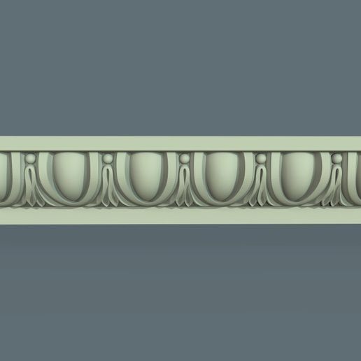 Classic Egg and Dart Architectural Border Molding STL File for CNC & 3D Printing