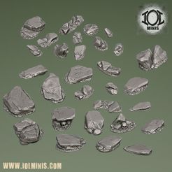 Heroic-Rocks_Render01.jpg Fichier 3D Couvre-bases tactiques en pierre・Modèle à télécharger et à imprimer en 3D