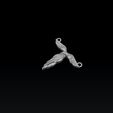 cxvcbxb.jpg Pendente Bird Letter T Modelo de impressão 3D